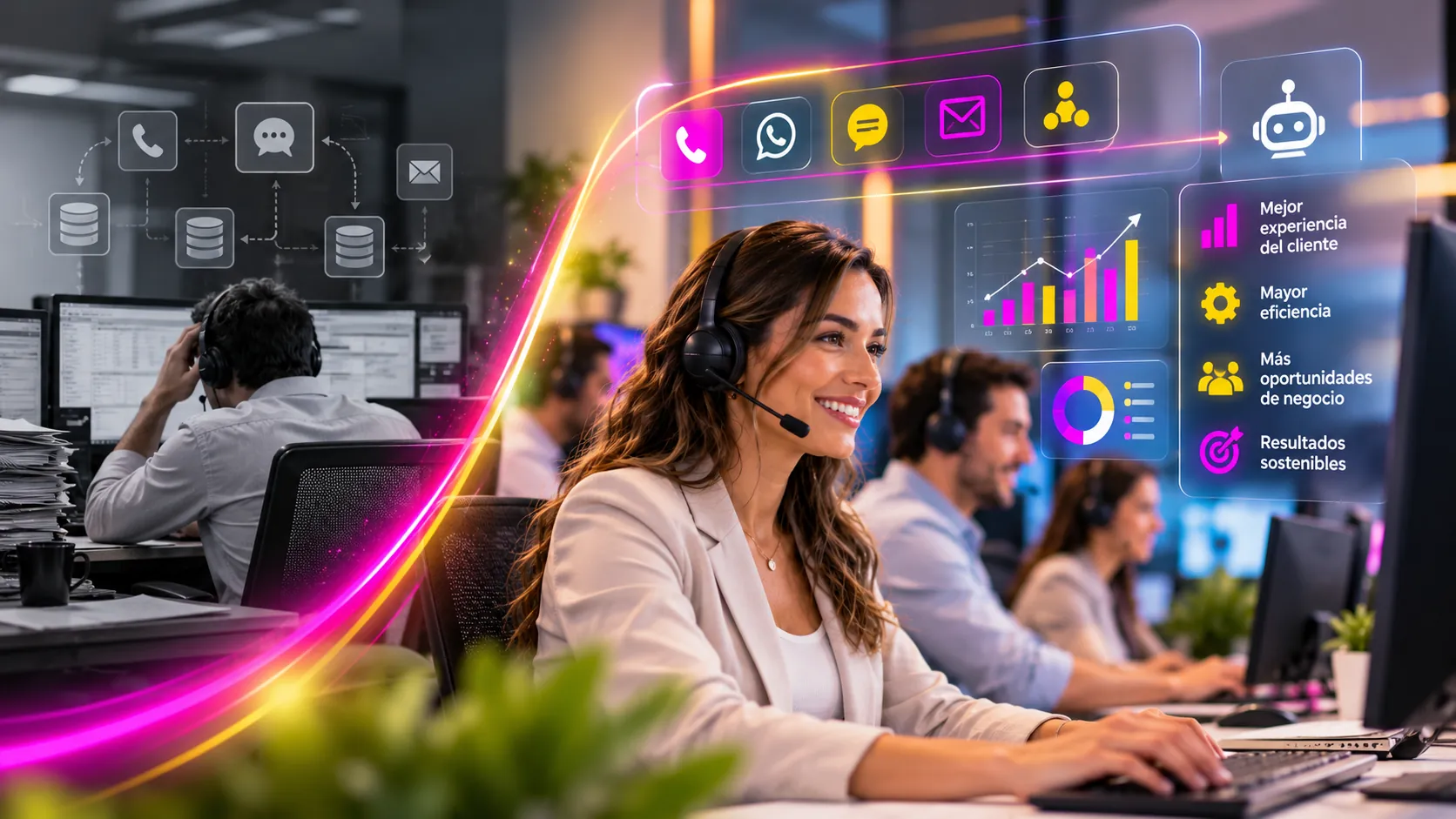 Migración de Contact Center hacia una plataforma omnicanal moderna, con Inteligencia Artificial, mayor eficiencia y mejores resultados de negocio.